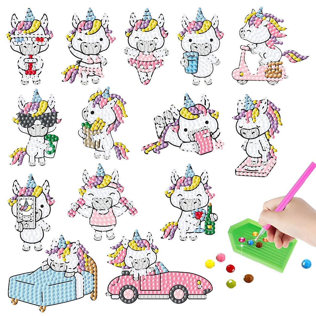 PATPAT Kids Diamond Art Stickers Kits - Diamond Art Crafts Gifts for Girls Ages 8-12 Gem Arts DIY Mosaic Diamond Dotz Sets Stickers PATPAT Kids Diamond Art Stickers Kits - Diamond Art Crafts Gifts for Girls Ages 8-12 Gem Arts DIY Mosaic Diamond Dotz Sets Stickers